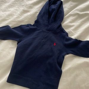 3T boys polo hoodie navy